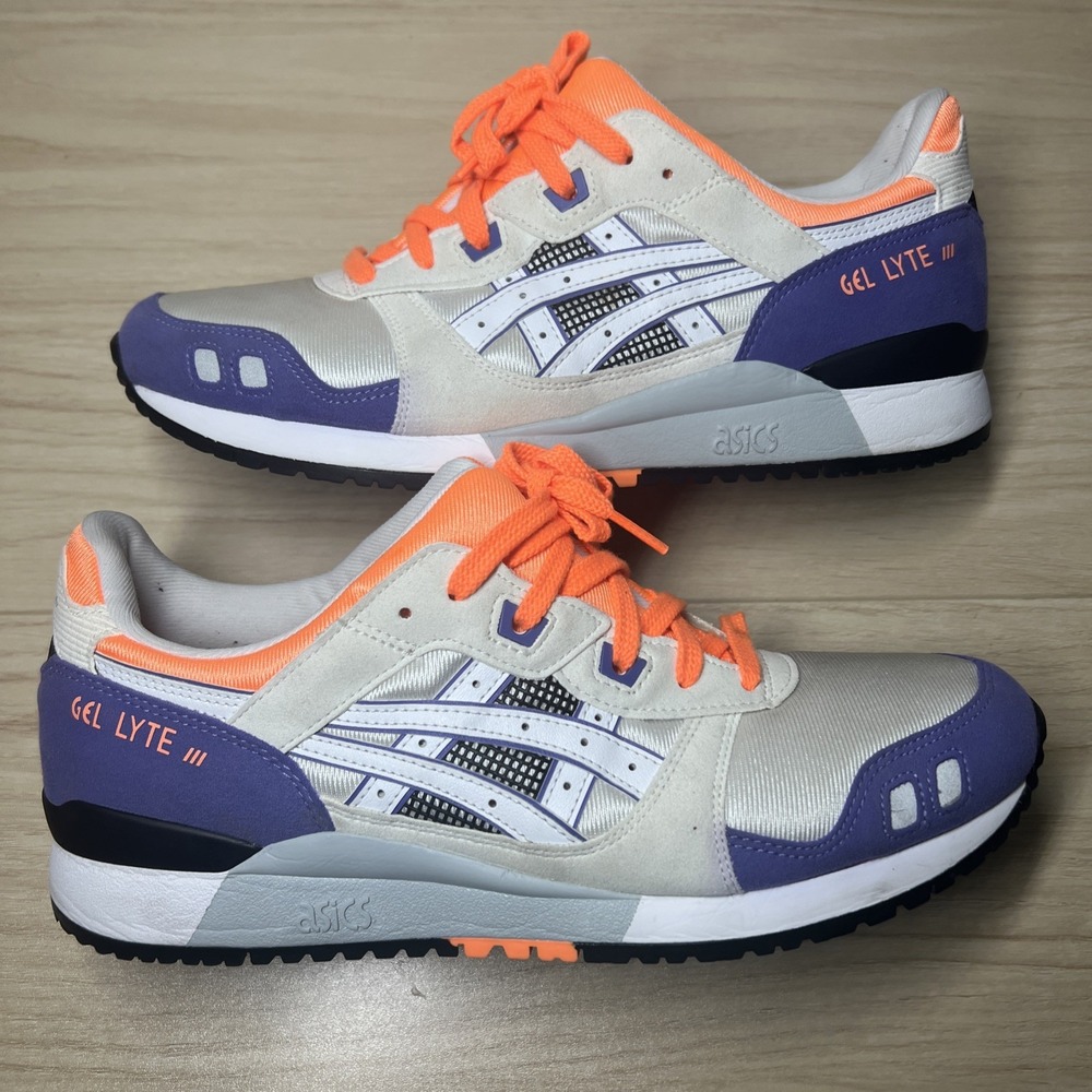 Asics Gel Lyte III OG Orange Purple Men's Size 10 Sneaker 1191A266-102